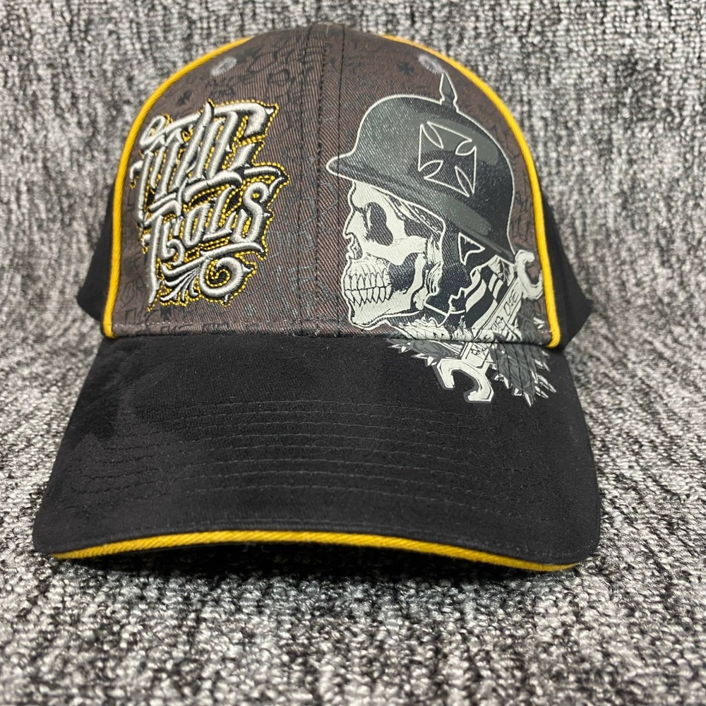 VTG Mac Tools Skull Helmet Wrench Graphic Flex Fit Hat Size M L Black Cap